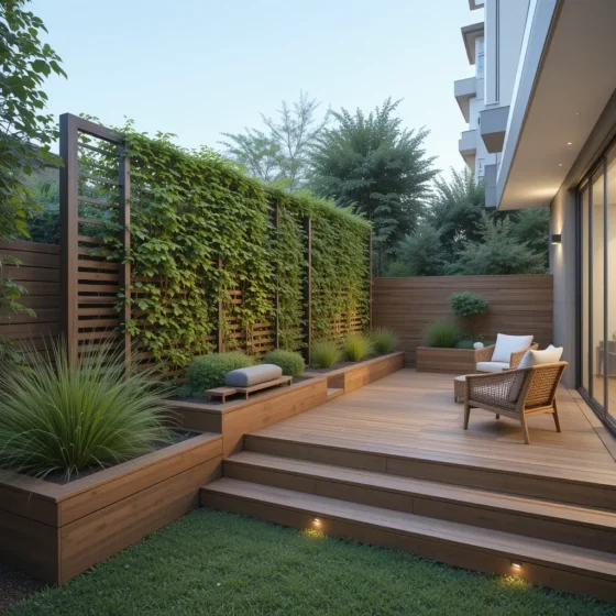Modern Trellis with Climbing Vines