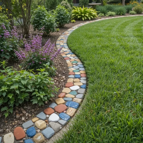 Mosaic Stone Edging