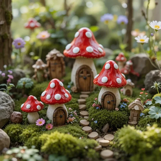 Mushroom-Shaped Fairy Homes