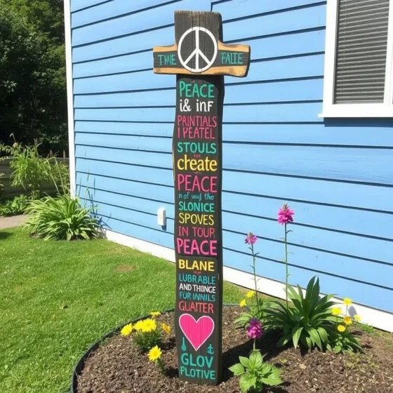 Peace Pole or Totem with Messages