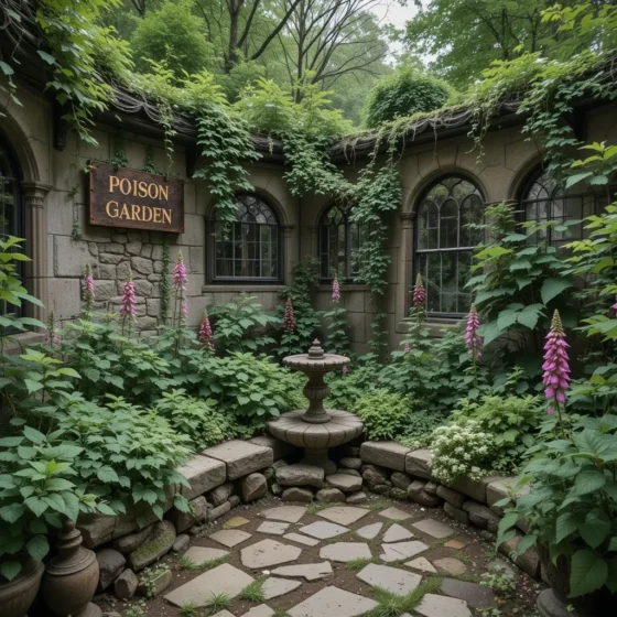Poison Garden Corner for an Old World Touch