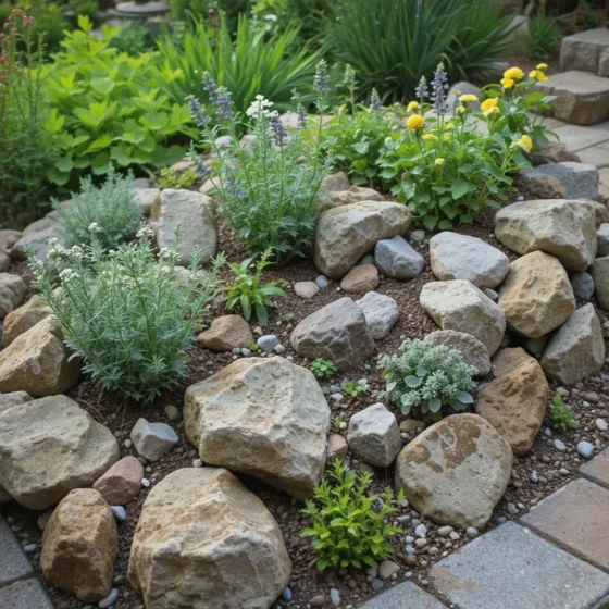 Rock Garden with Herbs
