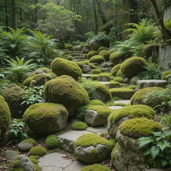 Rock Garden with Moss