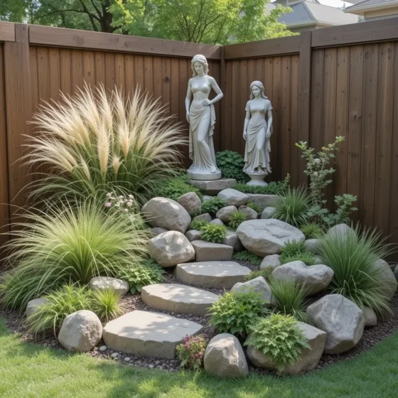 Rock Garden with Sculptures