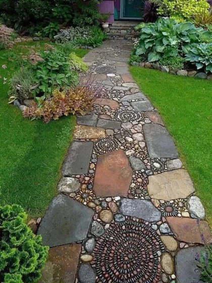 Rock Pathways with Decorative Stones