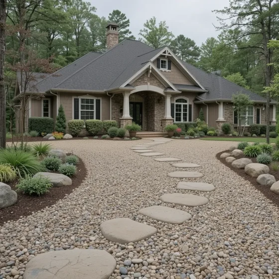 Rock and Gravel Driveway