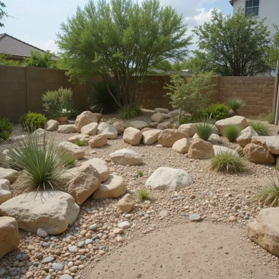 Rock and Gravel Mix Garden