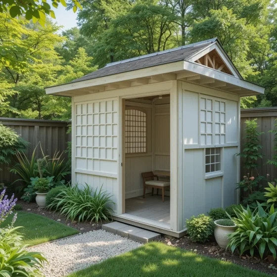 Shoji-Inspired Garden Shed or Wall