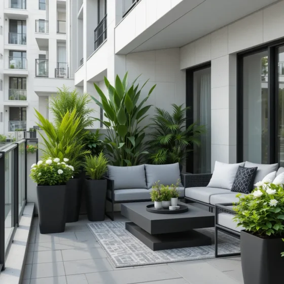 Sleek Monochrome Planters for a Polished Look