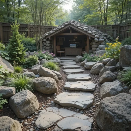 Stepping Stone Rock Pathway