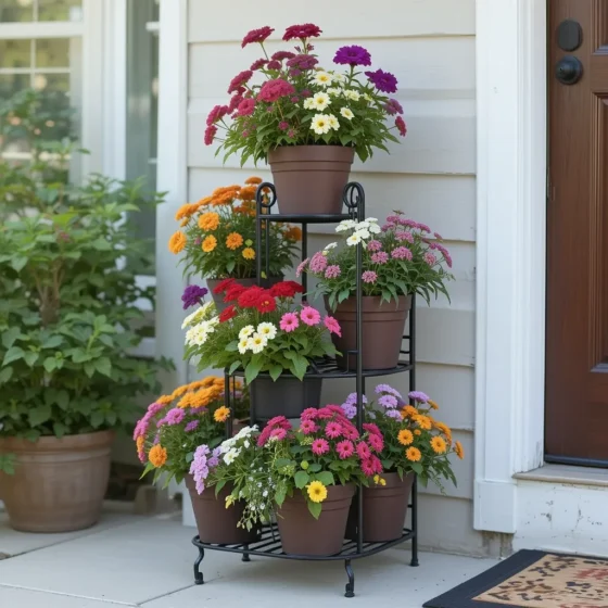 Tiered Planter Stands to Maximize Space