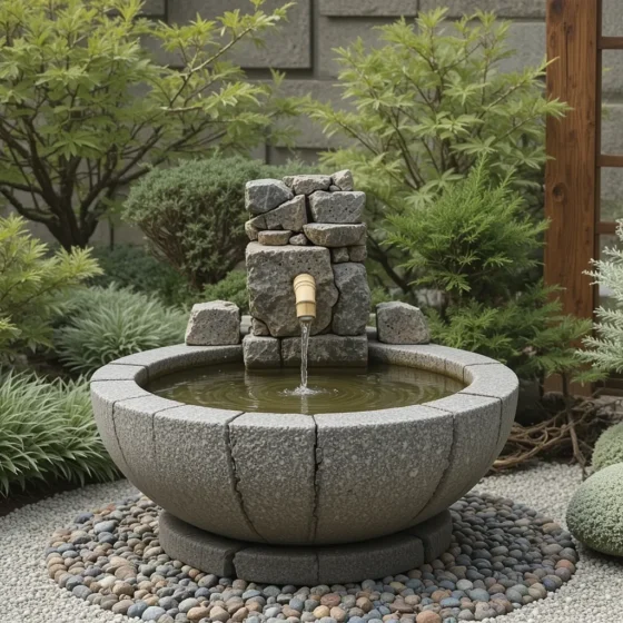Tsukubai (Stone Basin) Water Feature
