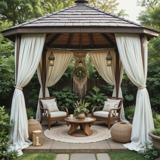 Boho Vibe with Flowing Drapes