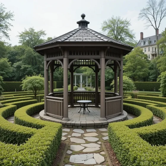 Circular Gazebo in the Center of a Labyrinth