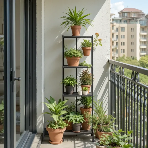 Corner Plant Shelf Tower
