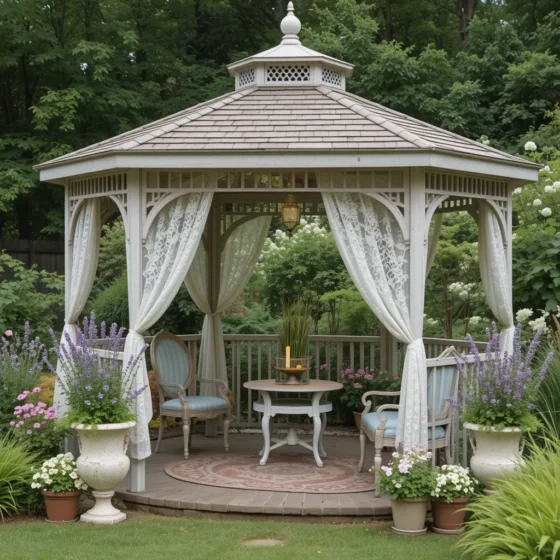 Cottagecore Gazebo with Vintage Flair