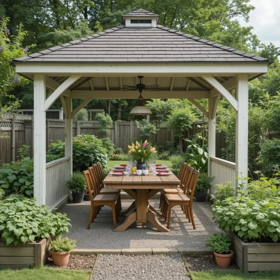Garden-to-Table Dining Gazebo