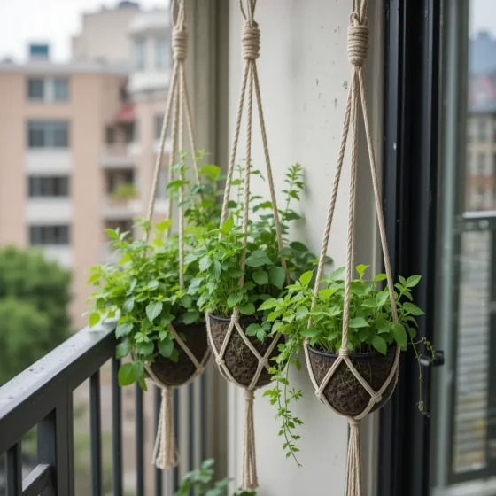 Hanging Herb Garden from the Ceiling