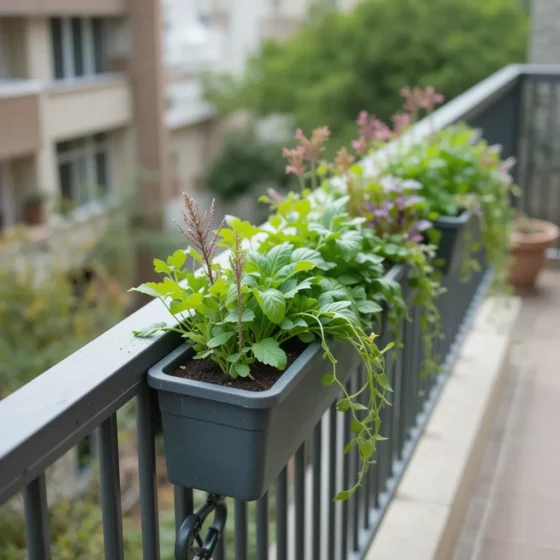Rail Planter Boxes for Fresh Greens
