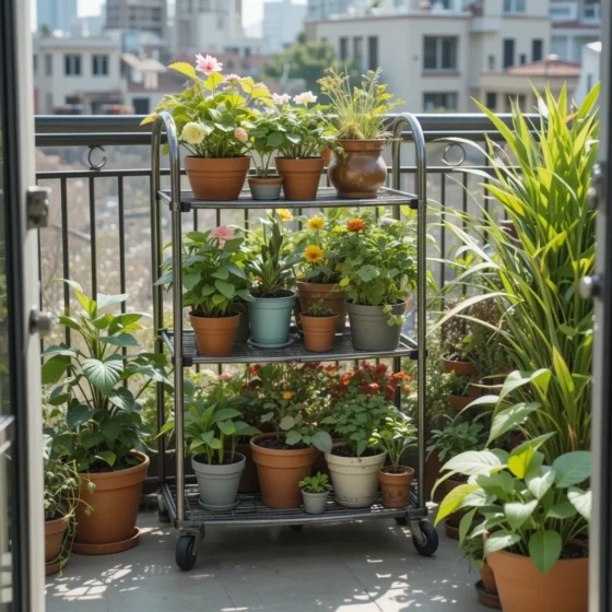 Rolling Plant Carts for Flexibility