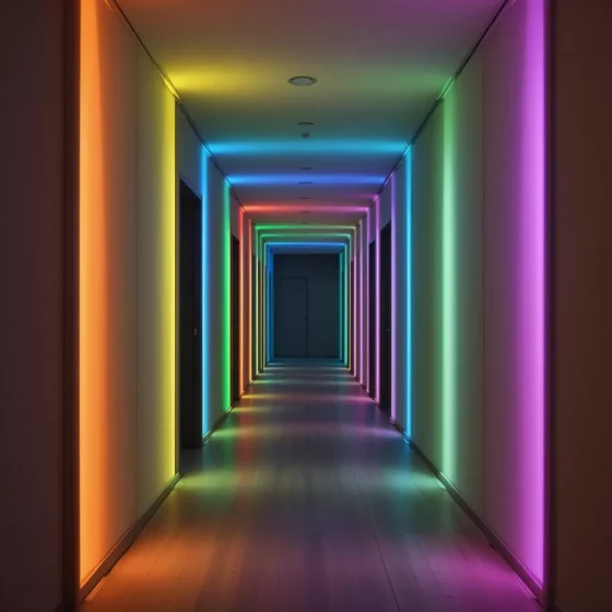 Colored LED Lighting for Mood Enhancement