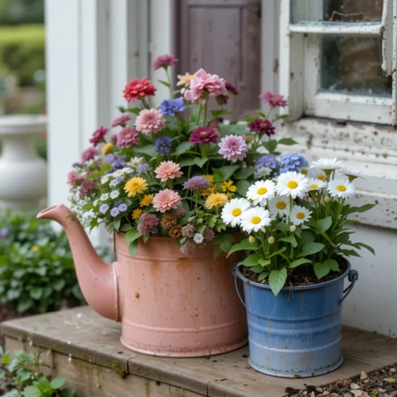 Grow Flowers in Old Containers