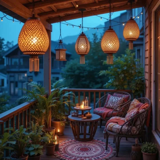 Hanging Lanterns for a Boho Touch