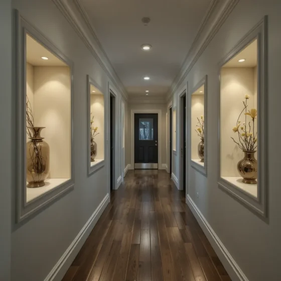 Lighted Wall Niches for Display and Glow