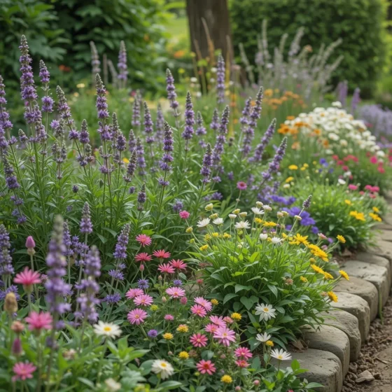 Mix Herbs with Florals in Garden Beds