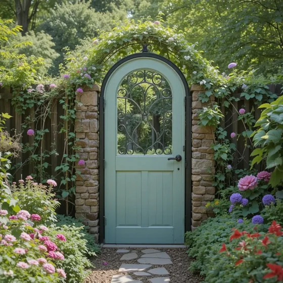 Use Arched Gates and Garden Doors