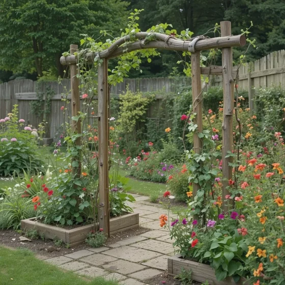 Use Reclaimed Wood for Trellises
