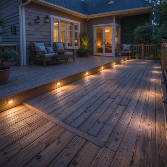 Recessed Deck Floor Lights for Subtle Glow