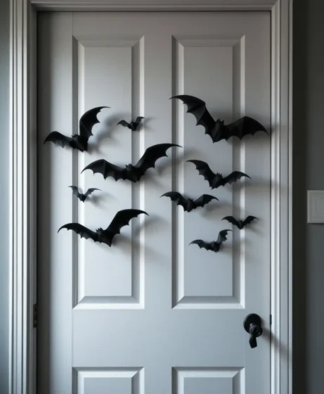 Bats Flying Across the Wall