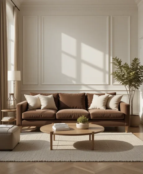 Chocolate Brown Couch Living Room Ideas