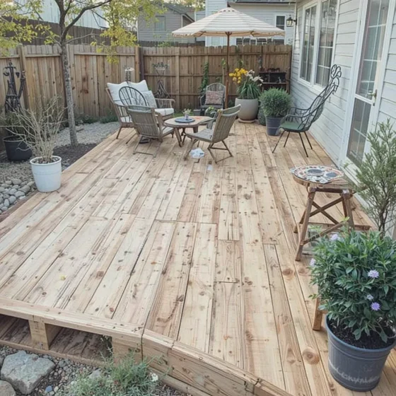 Classic Rustic Pallet Deck