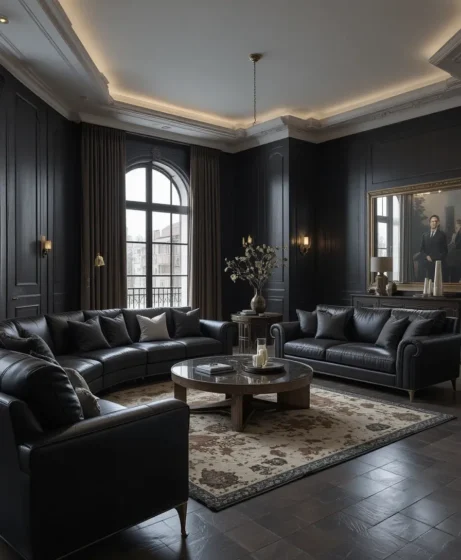 Dark Leather Furniture