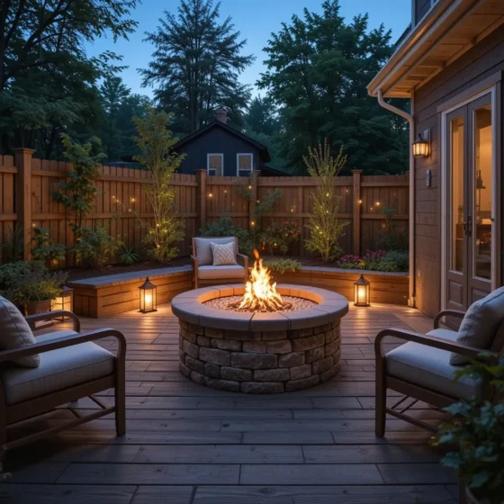 Fire Pit Lighting for Extra Warmth