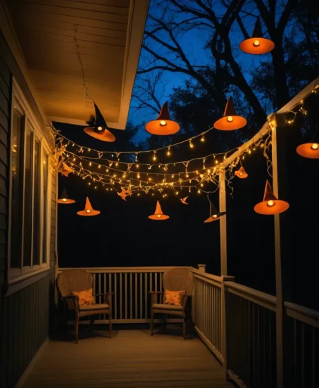 Hanging Witch Hat Lights