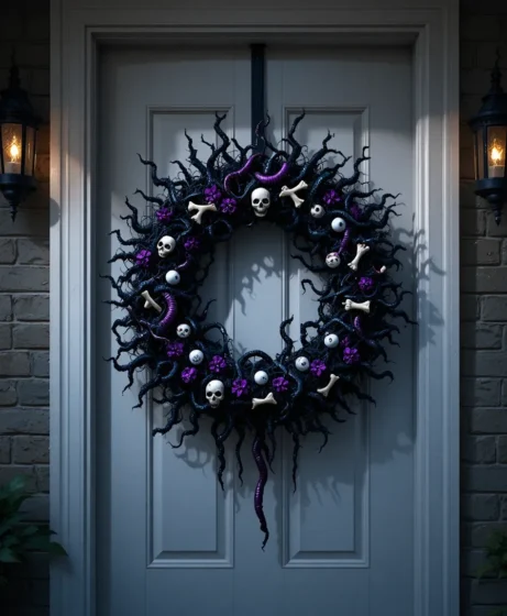 Haunted Door Wreath