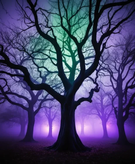 Haunted Tree Uplighting