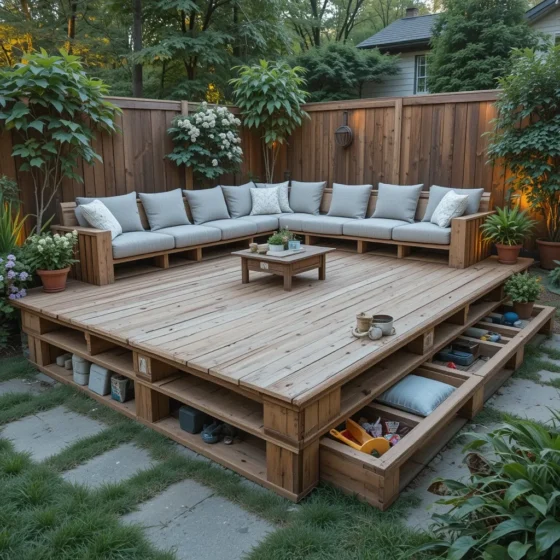 Pallet Deck with Built-In Storage
