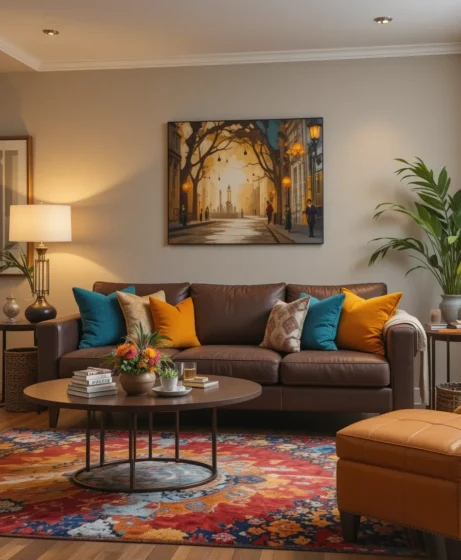 Chocolate Brown Couch Living Room Ideas