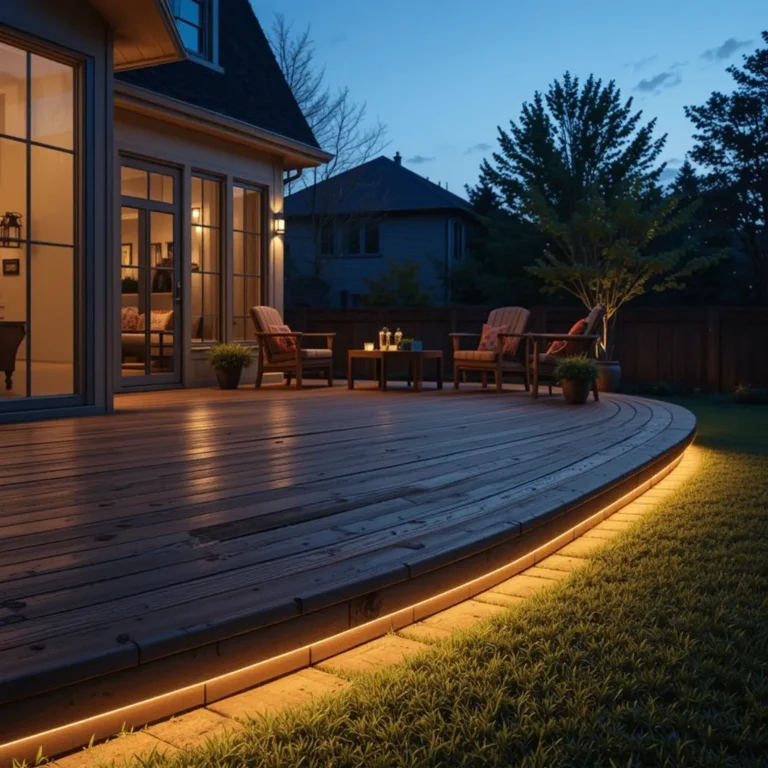 Rope Lighting Along Deck Edges