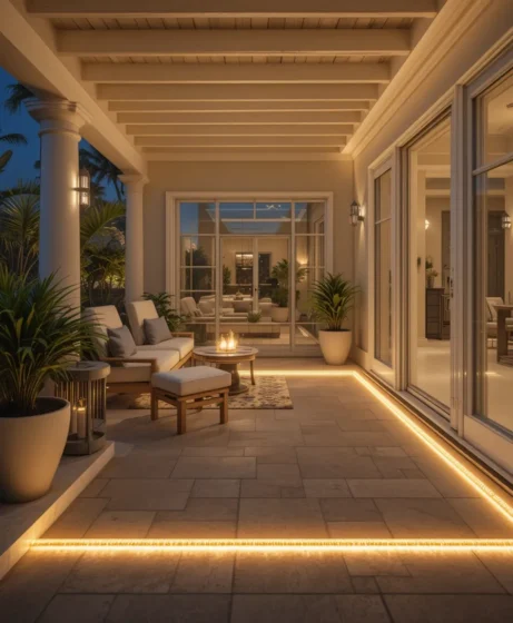 Rope Lighting Along Floors