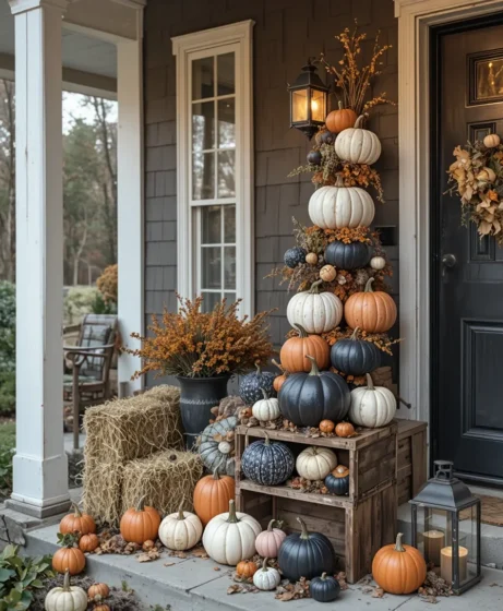 Rustic Pumpkin Tower