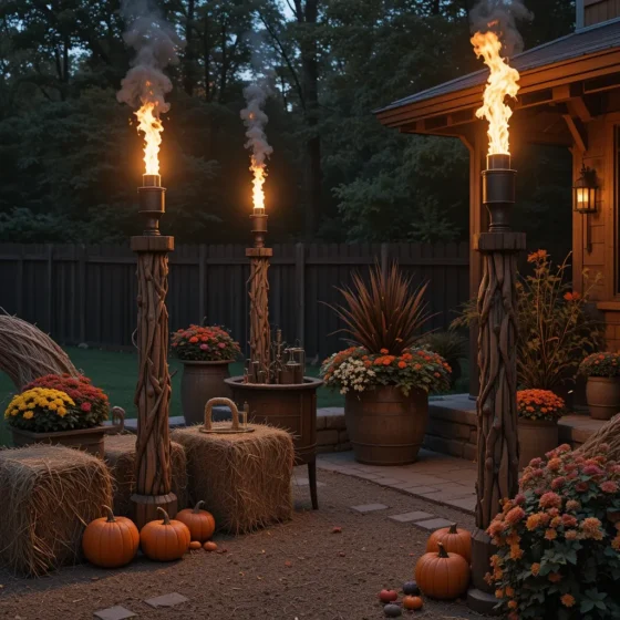 Tiki Torches for Rustic Nights