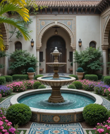 Traditional Moroccan Fountain - Moroccan Garden Ideas