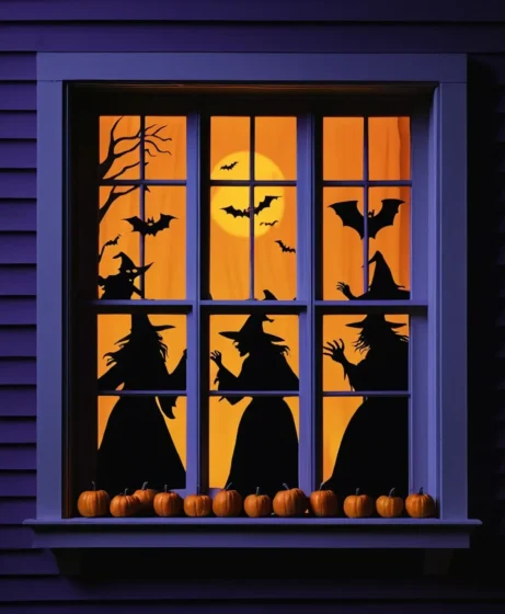 Window Silhouette Lighting Halloween Lighting Ideas