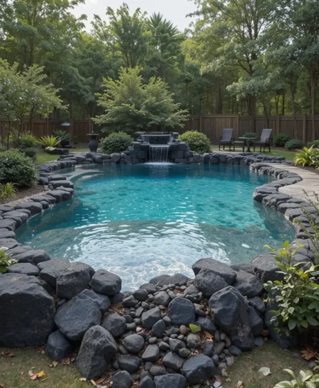 Black Rock Around Swimming Pools