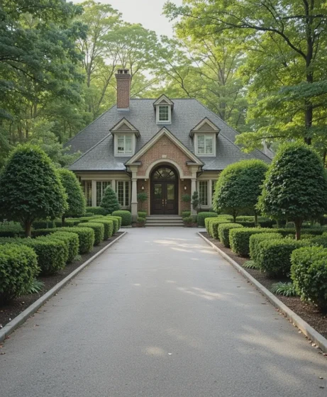 Boxwoods for Driveway Accents